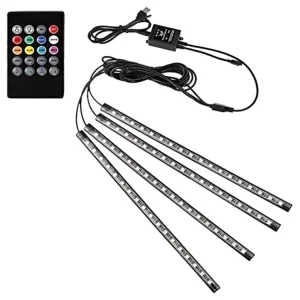 Automotive Interior Decorative Lights LED Car Foot Light 72 LED Atmosphere Lamp Ambient Lamp Remote Voice APP Control