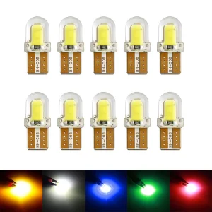 Automotive LED Decodes Wide Lamp BA9S COB 4SMD Silicone Crystal Lamp Reading Light License Plate Lamp W5W