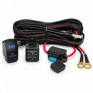 Automotive LED Light Bar Wiring Harness Kit 5-Pin 3-Lead High-Grade Tinned Copper IP67 Weatherproof 12V DC PVC/Nylon Insulation