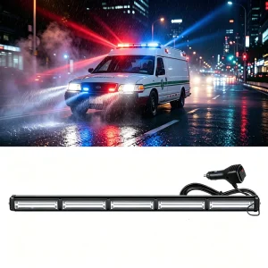 Automotive LED Strobe Light Bars Flashing Traffic Emergency Warning Light COB Working Lights for Heavy Duty Vehicles