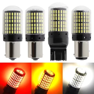 Automotive LED Turn Signal Decoded Anti strobe 1156 3014 144SMD 1157 Brake Light T20 Car Turn Motorcycle Signal Lamp
