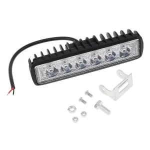 Automotive LED Work Light Single-Row 6-Lamp 18W 12V Off-Road Vehicles Headlight Auxiliary Daytime Running Light Universal