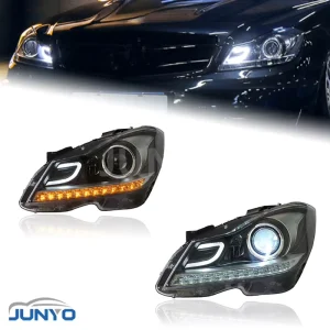 Automotive Styling Headlights for Mercedes Benz W204 High-End Led Projector Style Daytime Running Lights