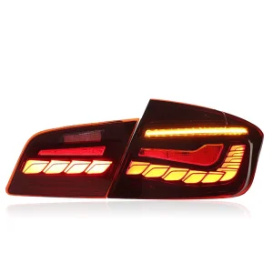 Automotive Tail Light Assemblies Red GTS OLED Dragon Scale 5 Series F10 F18 520i 530i M5 12V Sequential