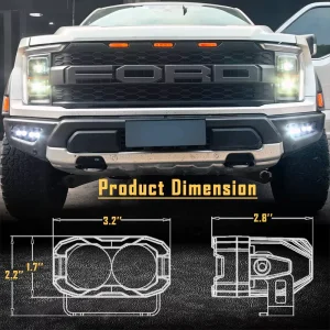 Auxiliary 30W Spot Light Black Work Light LED Off Road Fog Lamp 12V Front Bumper Fog Light