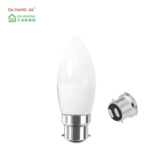 BA22D C37 Candle Bulb 5W 470LM Warm White 12V 120V 220V 50W Dimmable LED Spot Light