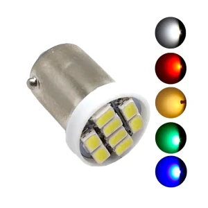 BA9S T4W LED Car Light Bulb Red Blue H5W T2W T3W 3020 8SMD DC12V/24V Interior Car LED License Plate Light
