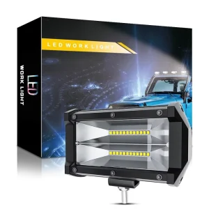 BAR-D3-1 5-Inch 72W Double Row Flood LED Lights 12-24V CE Certified for Car Retrofit/Upgrade