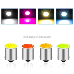 BAY15D COB Tail Light 1156 Brake Stop Reverse Turn Lamp Plug Play BA15S Signal Indicator 1157 White Red Amber Blue