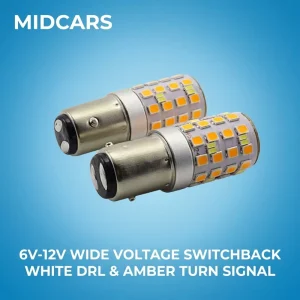 BAY15D LED Bulb 6V Switchback 1157 Dual Color for Positive Ground Classic Car Porsche 356 Ford Model A Restoration