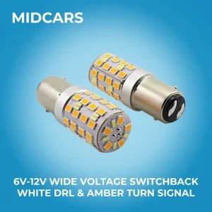 BAY15D LED Bulb Non polarized 6V 1157 Switchback Dual Color for Vintage Motorcycle Harley Vespa Turn Signal Indicator