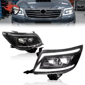 BLN 2 Lens LED Tuning Headlight Assembly Bolt-On Fit for Toyota Hilux Vigo Modified Auto Front Lamp Replacement Parts