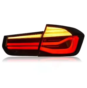 BMWS 3 Series F30 F35 318i 320i 330i Tail Lights Round LED Tail Lights Complete Assembly Red Clear Lens Modern Style