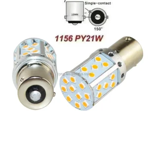 Bau15s 150 Degree Yellow 35SMD 35LEDs 3030 Car LED Brake Turn Signal Tail Light Bulb