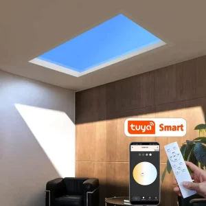 Bbier Artificial Carbon Solar Led Light Blue Sky Sunlight Led Window Blue Skylight Panel Light Interior Home Shop Office Hotel