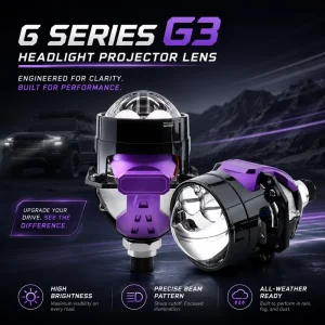 Bi LED Projector Headlight Lens Auto Mini Size Laser 6000K Bi Led Projector 2.5 Inch LED Projector Lens for Car