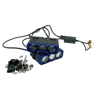 Bi LED Solenoid Valve Grille Spotlight HY3 LED Driving Pods 75W Low Beam 105W High Beam White External Auxiliary Lamp for Car