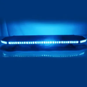 Biaochi 12 Volt Blue Led Light Bar Emergency Rooftop Safety Flashing Lightbar For Trucks 4×4 Ambulances 47 Inches New