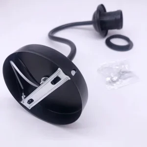 Black Flexible Gooseneck Wall Lamp Holder E27 Lamp Socket Industrial Wall Light Bracket Mounting Screws