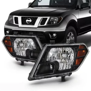 Black Housing Halogen Headlight Assembly for Nissan Frontier