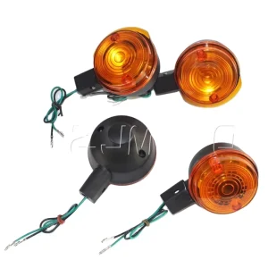Black Housing Orange Indicator Motorcycle Front Rear Turn Signal Lights for Simson S50 S51 S70