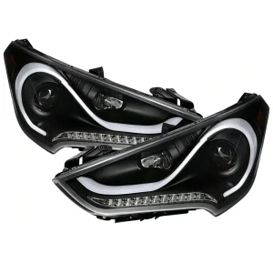 Black Projector Headlights for Hyundai Veloster LED Sequential
