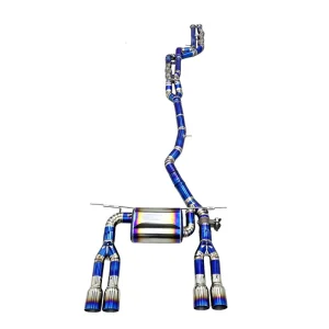 Blue Burnt Titanium Catback Exhaust for BMW M3 M4 F80 F82 F83 3.0T Tuning Mufflers Exhaust With Electronic Valve