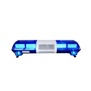 Blue High Power Factory Price LED Ambulance Light Bar Warning Light Bar for Emergency With Speaker and Siren