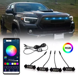 Blue tooth Control Front Daytime Running Light DRL Rgb Grille Led Light for Toyota Tacoma