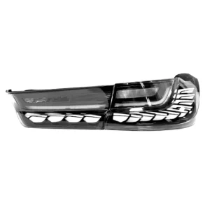 Bright Dragon Scale Sequential LED Rear Lamp Assembly White Shell Modified Taillight for BMW 3 Series G20 G28 19 to 22