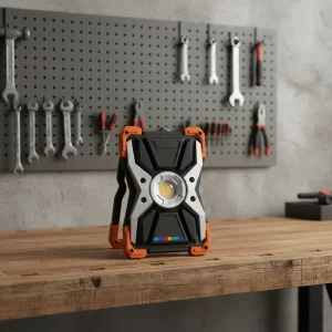 Bright Full Metal Work Light High CRI Output Colored Beam Power Bank Function 180 Adjustable Car Service