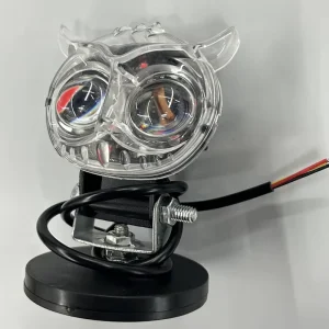 Bulk OEM Car LED Work Light 9-60V 12W Tricolor Flash Owl-shaped Working Lamp for Motorcycle Yacht Off-Road