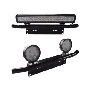 Bull Bar Front Bumper License Plate SUV Truck Work Lamp LED Light Bar Mount Bracket Car Lamp Bracket Aluminum