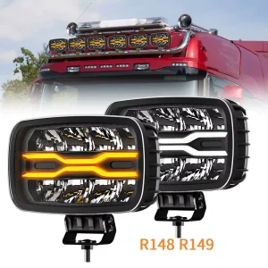 Bumper Top Roof LED Spot Auxiliary Light 12V 24V Heavy Duty Truck Extra Headlamp 10 Inch Driving Light