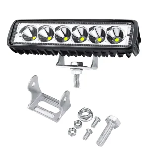 C0149 6-Inch LED Work Light Aluminum Alloy Car Lamp With 18W Daylight 12V and 24V Compatible