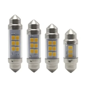 C5W LED Bulb Car Reading Lamp Festoon 12-24V License Plate 50-100LM Double Pointed SV8.5 Base 3-6