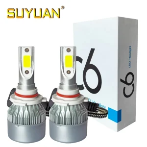 C6 36W Bulbs 6000K 4500LM COB Chip H1 H4 H7 H11 9005 9006 LED Headlight IP68 Waterproof Plug and Play