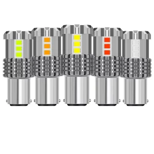 CANBUS 15LED Blue Universal Fit Automotive LED Turn Signal Light Backup Reverse W21W 12V 5W 7440 7443 1156 1157 3156 A1415