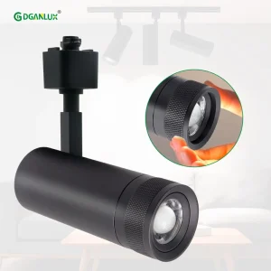 CCT Tunable Commercial Lighting Tracks Spotlight 20W 30W Adjustable LED Zoomable Track Light