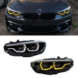 CCTC US Stock F32 F33 F36 F80 M3 F82 M4 LED White Yellow IKON 6/9 Pins Headlights Plug and Play for BMW 425i 428i 430i 435i