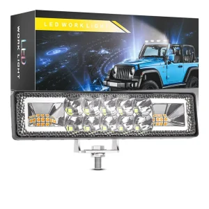 CE Certified Flashing Strobe 6Inch 16LED White Amber Red Blue LED Work Light Bar Fog Lamp Driving Retrofit Upgrade Boat Car
