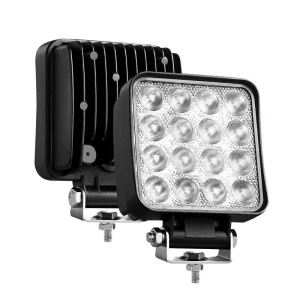 CE Emark Approved 48W LED Work Light 4.5 Inch Square Offroad Driving Fog Lamp Waterproof 12V 24V for Truck Tractor ATV SUV Boat