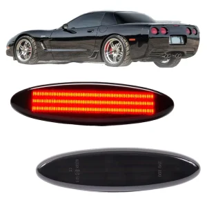 CE Full Led Rear Bumper Indicator Lamps for Chevy Corvette C5 97-04 Repeater Blinker Side Marker Lights