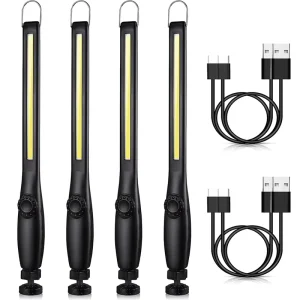 COB Rechargeable Long Work Light Portable Dimmable LED Overhaul Light Bottom with Magnet Emergency Lighting Outdoor Torch