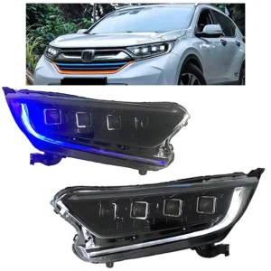 CRV CR-V LED DRL Headlight Upgrade Modified Front Light Head Lamp Dynamic Turn Signal Auto Car Parts for Honda
