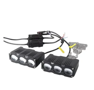 CSP Chip Three-Eye LED Motorcycle Spotlight Waterproof Electric Car Headlight with Street Lamp for External Modification