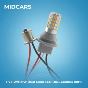 Canbus LED Bulb P21W Switchback DRL Turn Signal Anti flicker Ic Driver 1156 3156 7440 Parking Light Replacement Lamp