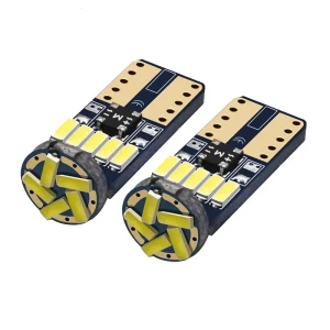 Canbus T10 W5W 168 194 LED Bulbs 15SMD 4014 Chip No Error Car License Plate Lights Reading Map Dome Lamp 12V 24V White Green Red