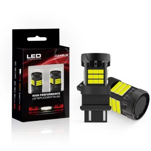 Car 28W 3000LM LED Brake Lights 3157 Small Size CANBUS Error Free White 3030 Chip Led Light Bulbs