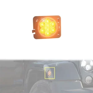 Car 4×4 Accessories LED Turn Signals Side Marker Lights Easy Installation for Jeep Wrangler JK